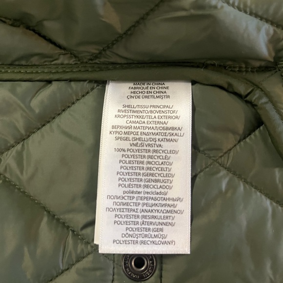 Polo Ralph Lauren Quilted Newbury Water Repellent Zip Army Olive Jacket - Picture 9 of 12